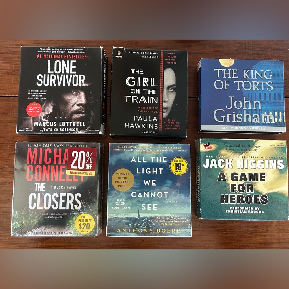Audio Book Collection Set of 6